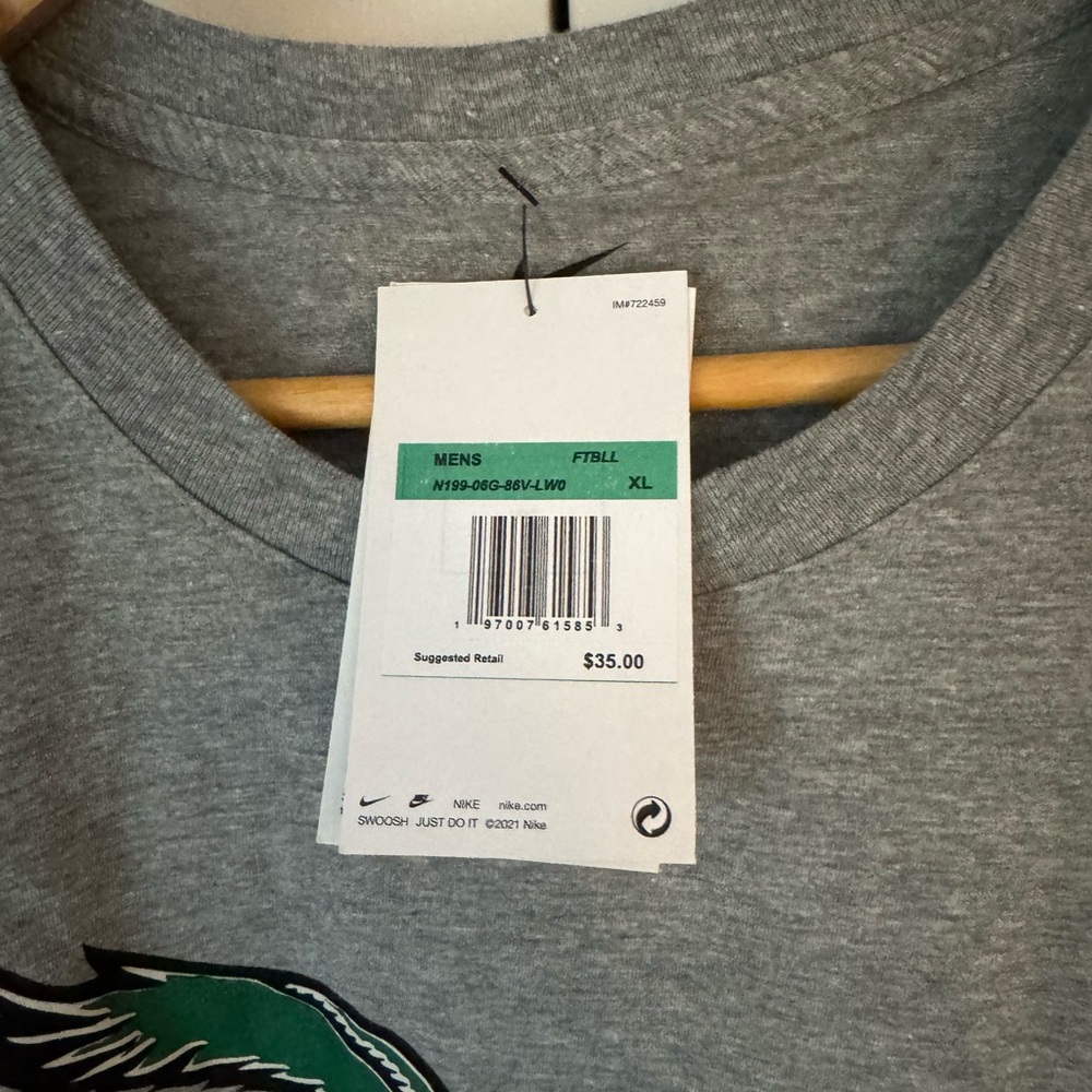 Nike Gray T-Shirt Philadelphia Eagles XL - Picture 3 of 3